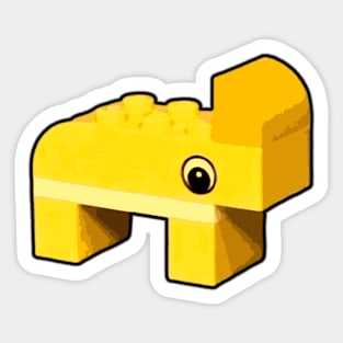 Brick Animals: Rhinoceros Sticker